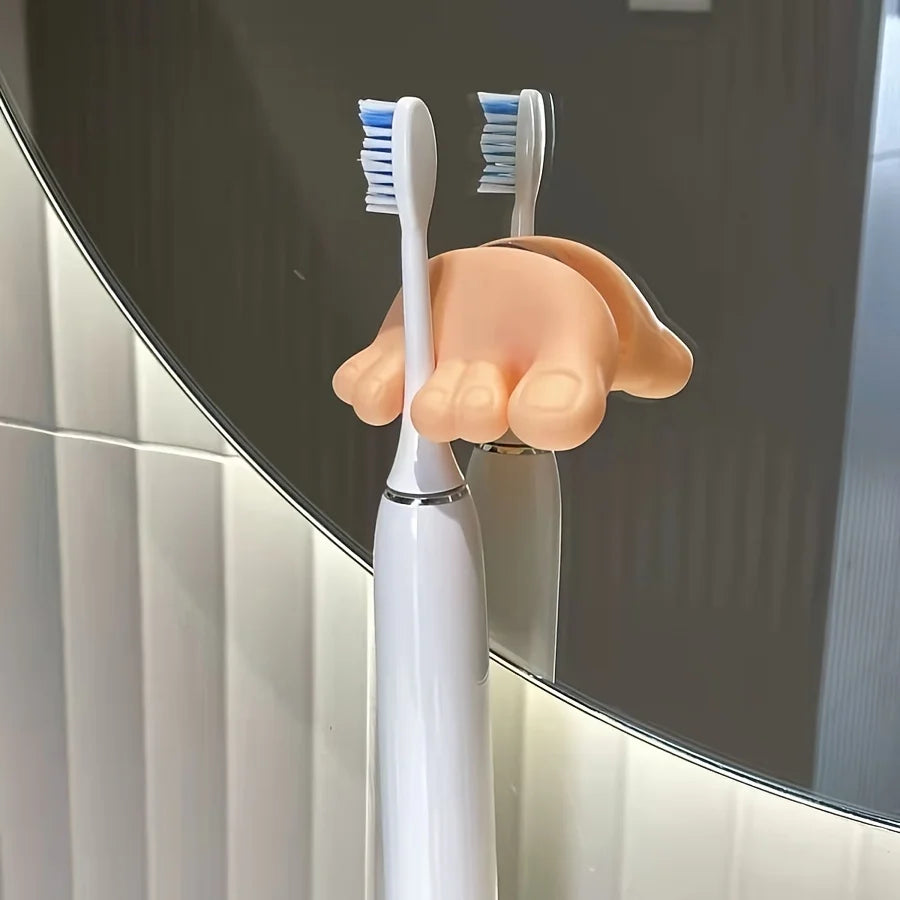 Multifunktionaler Zahnbürstenhalter für die Wand – 2er Set mit Saugnapf zur einfachen Badezimmerorganisation, platzsparend und umweltfreundlich 5