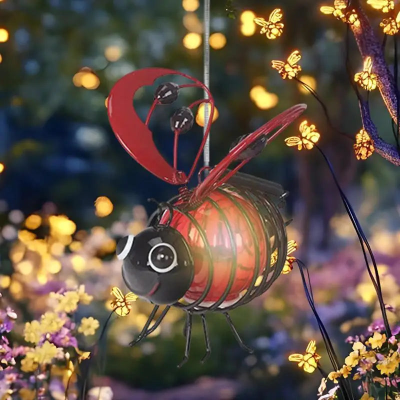 Hochwertige Solar Gartenleuchten aus Metall mit Haken – LED Gartenbeleuchtung für romantische Außenbereiche 1