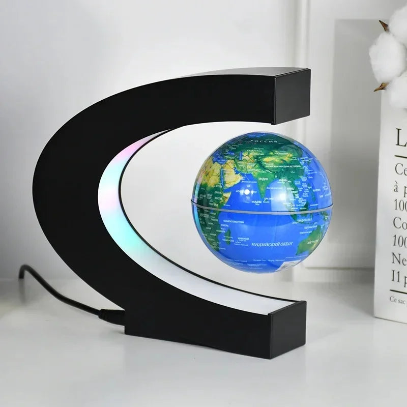 Magnetischer Levitationsglobus – Einzigartiges Desktop-Dekor für Büro und Geschenke, 15 cm Durchmesser, USB-Anschluss, Blau-Grün 19