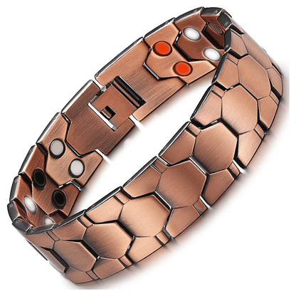 Männer Armband aus Kupfer mit Magnettherapie zur Arthritis-Schmerzlinderung – Verstellbar und Elegant 11