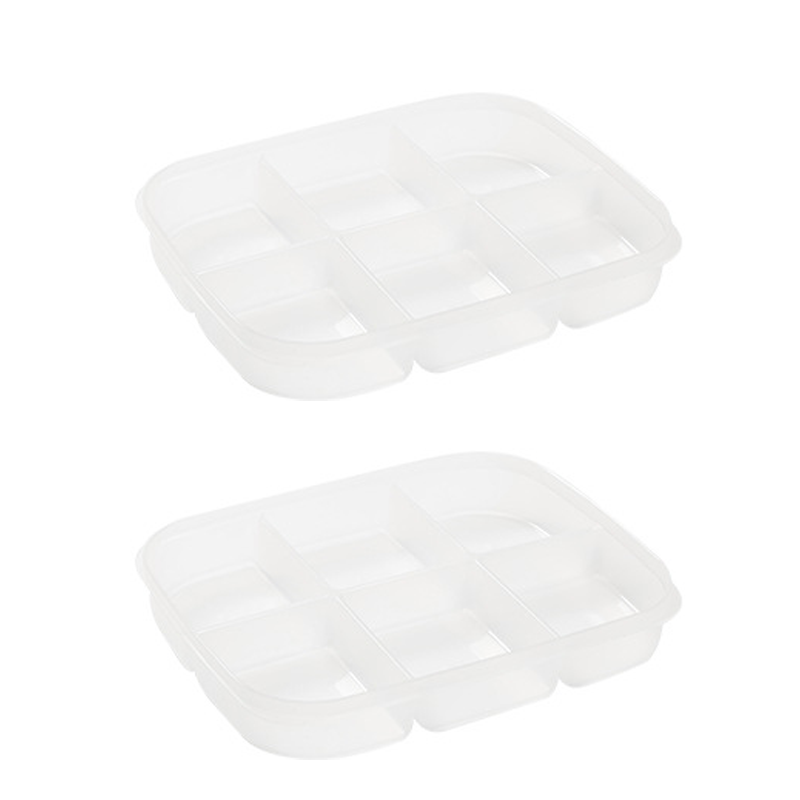 Mehrteiliger Lebensmittelbehälter mit Luftdichtem Deckel – Stapelbar, Temperaturbeständig, Transparent, 5/6 Fächer 10
