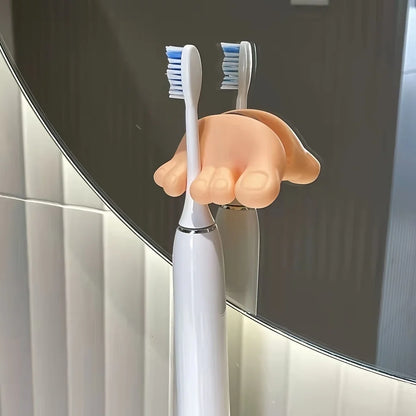 Multifunktionaler Zahnbürstenhalter für die Wand – 2er Set mit Saugnapf zur einfachen Badezimmerorganisation, platzsparend und umweltfreundlich 5