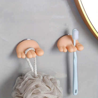 Multifunktionaler Zahnbürstenhalter für die Wand – 2er Set mit Saugnapf zur einfachen Badezimmerorganisation, platzsparend und umweltfreundlich 6