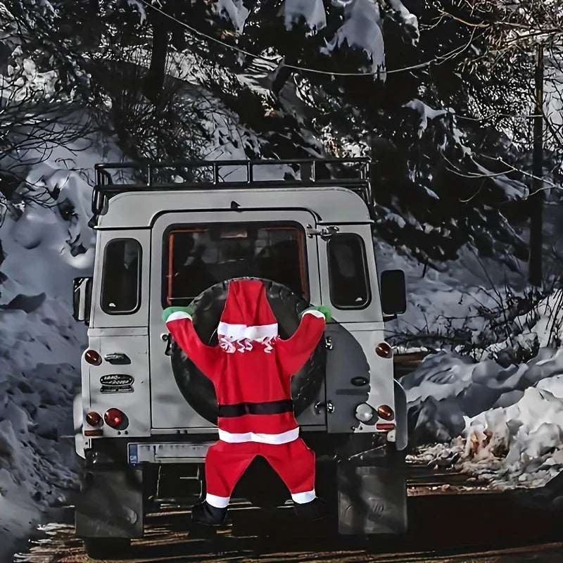 Plüsch Weihnachtsmann Kletter-Wanddekoration für Fenster und Balkon – 108 cm und 170 cm Weihnachtsdeko Außen 1