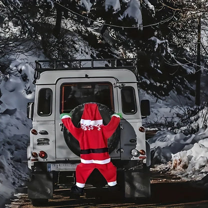 Plüsch Weihnachtsmann Kletter-Wanddekoration für Fenster und Balkon – 108 cm und 170 cm Weihnachtsdeko Außen 1