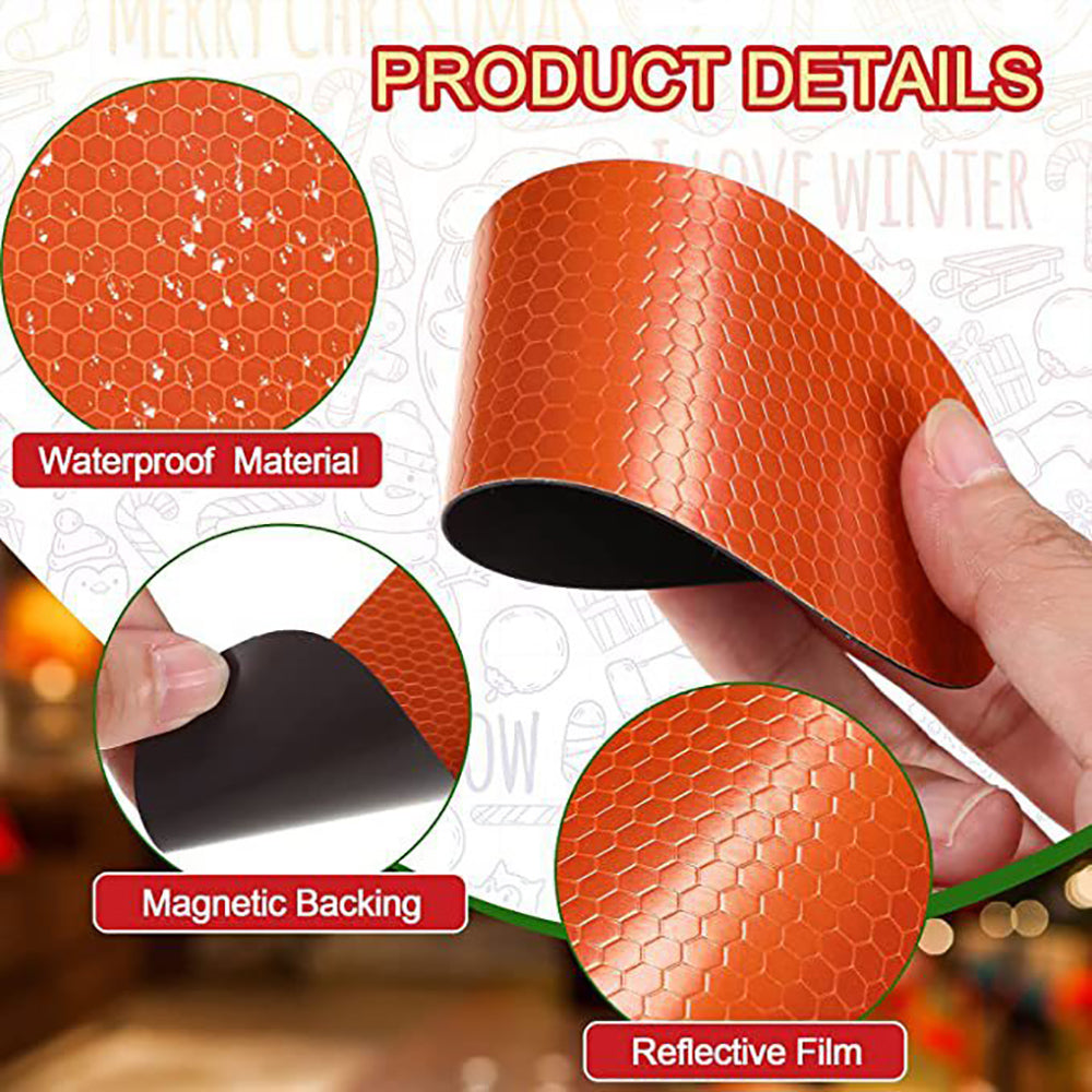 Reflektierendes Weihnachtsmagnet-Ornament-Set für Kühlschränke und Magnetoberflächen – Festliche Dekoration mit Sichtbarkeit 2