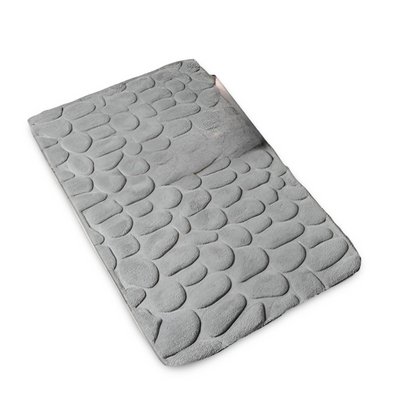 Rutschfeste Duschmatte aus Flanell – 60x40 cm, Beige, Waschmaschinenfest