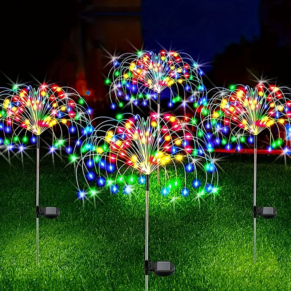 Solar Gartenleuchte mit 8 Blinkmodi – Energiesparende Gartenlampe für Außenbereich, Wasserdicht und Langlebig, Mehrfarbig 0