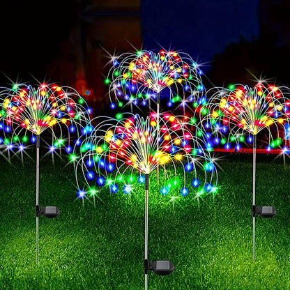 Solar Gartenleuchte mit 8 Blinkmodi – Energiesparende Gartenlampe für Außenbereich, Wasserdicht und Langlebig, Mehrfarbig 0