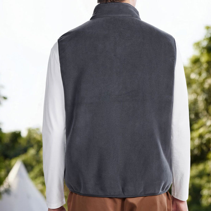 Verdickte Herren Weste Schwarz mit Stehkragen und Reißverschluss – Ideale Herrenweste für Büro und Outdoor-Aktivitäten 8