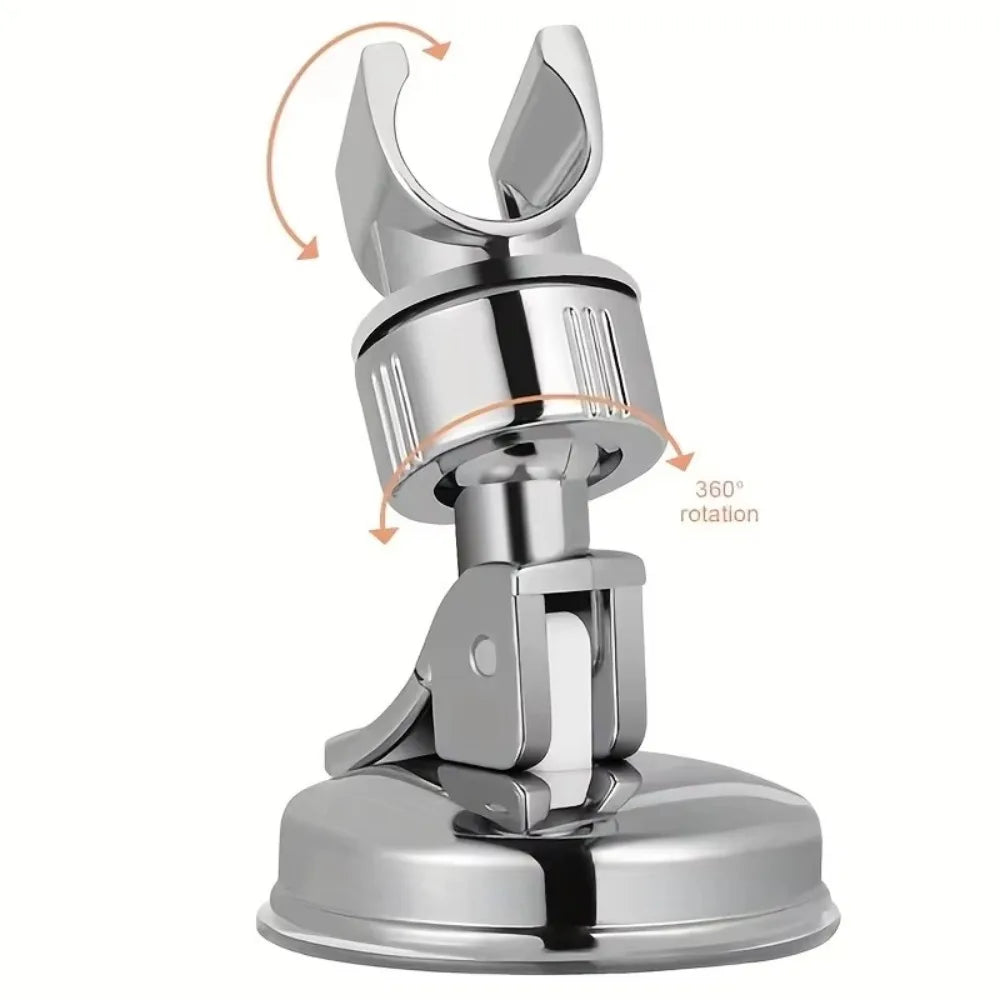 Verstellbarer Duschkopfhalter mit Wandmontage und Stabiler Rotation – Silber, 10,5 x 7 cm aus Langlebigem ABS 3