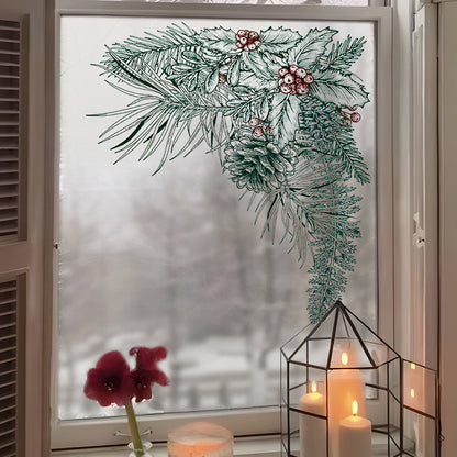 Vintage Weihnachtsfensterdeko Klammer aus PVC – Wiederverwendbar, Wasserdicht für Fensterdekoration zu Weihnachten 0