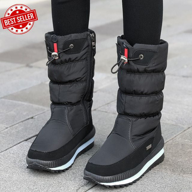 Wasserdichte Damen Schneestiefel mit Kunstpelz und Rutschfester Sohle – Bequeme Winterschuhe für Schnee und Regen 1