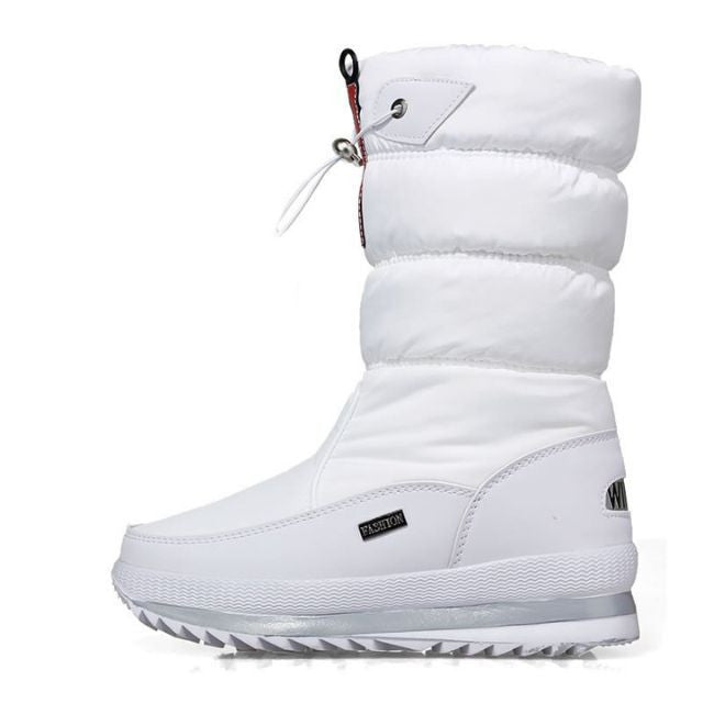 Wasserdichte Damen Schneestiefel mit Kunstpelz und Rutschfester Sohle – Bequeme Winterschuhe für Schnee und Regen 3