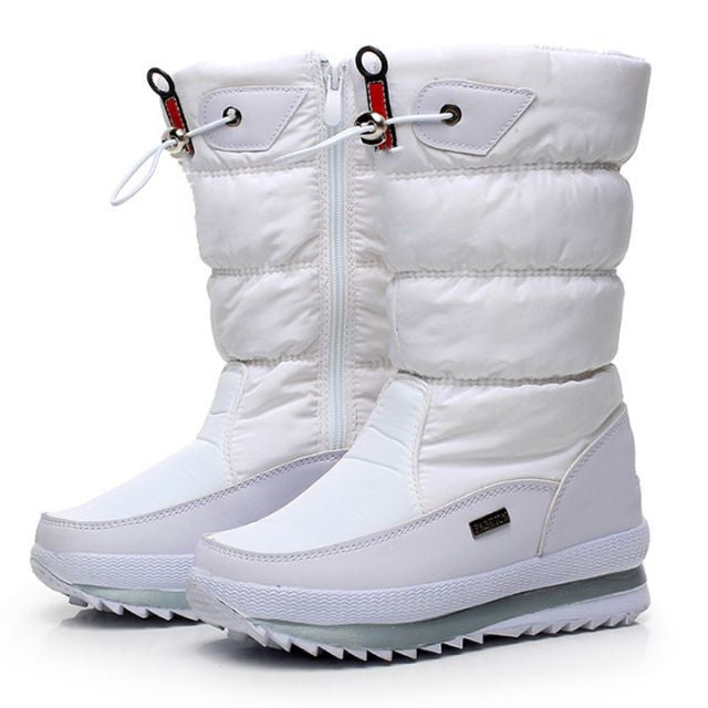 Wasserdichte Damen Schneestiefel mit Kunstpelz und Rutschfester Sohle – Bequeme Winterschuhe für Schnee und Regen 4