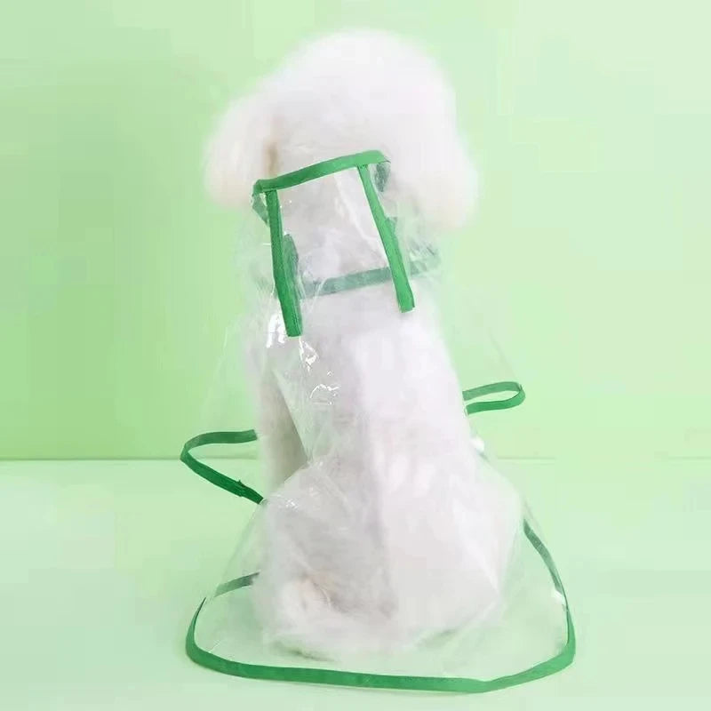 Wasserdichter Hunde Regenmantel mit Kapuze – Transparente PVC Jacke für kleine Hunde und Welpen in verschiedenen Größen 7